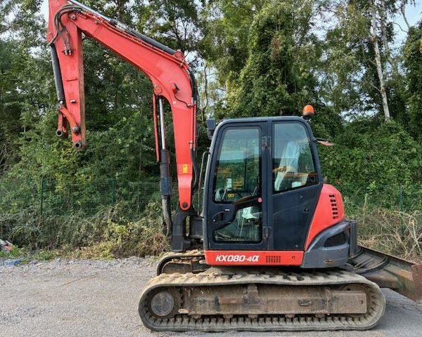 Mini pelle Kubota KX080-4 diesel 8,3T – TP et travaux agricoles
